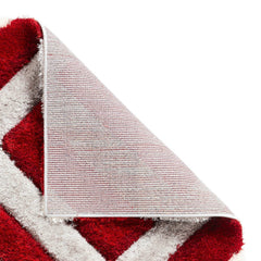 Olympia GR224 Grey/Red Geometric Rug