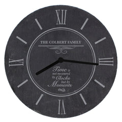 Personalised Rustic Slate Wall Clock