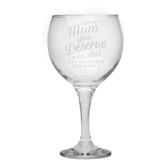 Personalised Gin Glass for Mum