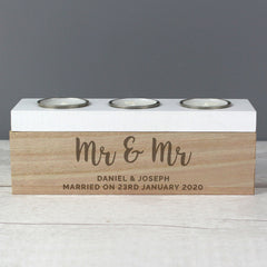Personalised Tea Light Holder Box