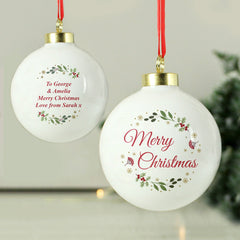 Personalised Merry Christmas Bauble