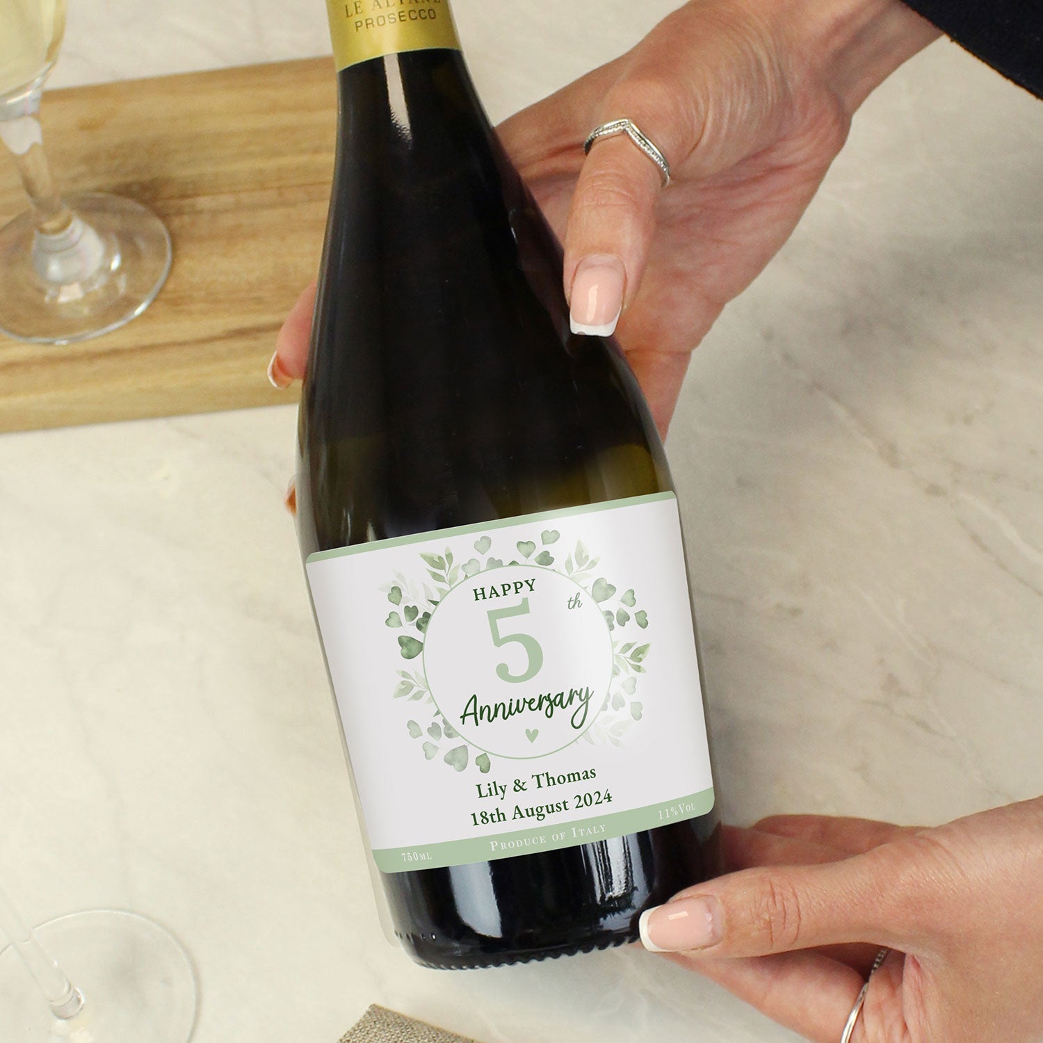 Personalised Anniversary Prosecco 750ml Bottle