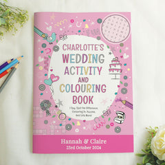 Personalised Pink Wedding Activity Book