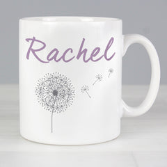 Personalised Lilac Dandelion Mug