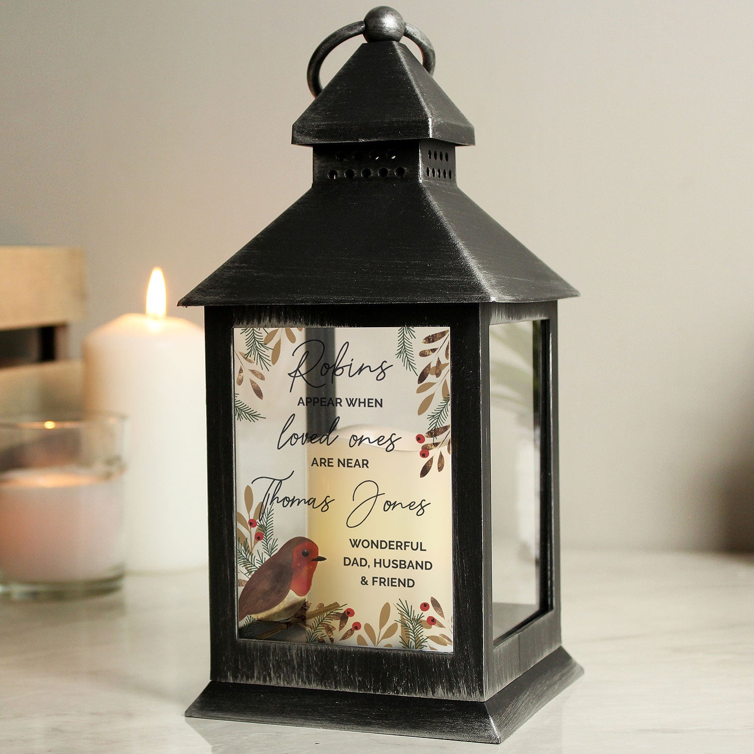 Personalised Robin Black Lantern