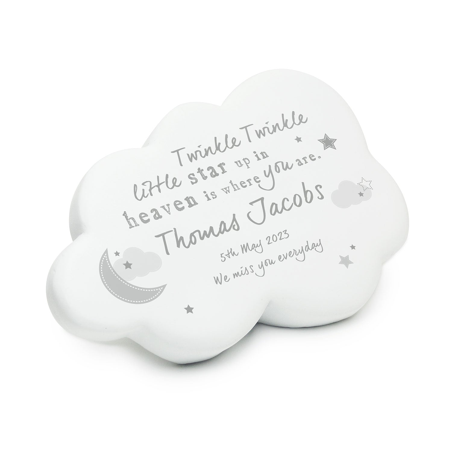 Personalised Resin Memorial Cloud