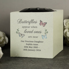 Personalised Butterflies Memorial Vase