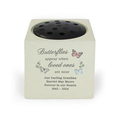 Personalised Butterflies Memorial Vase