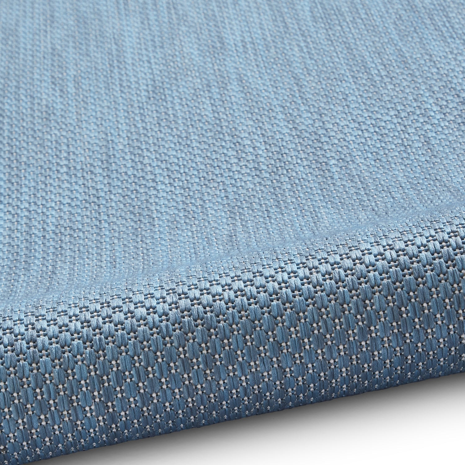 POP Outdoor Blue Flat Weave Plain Rug