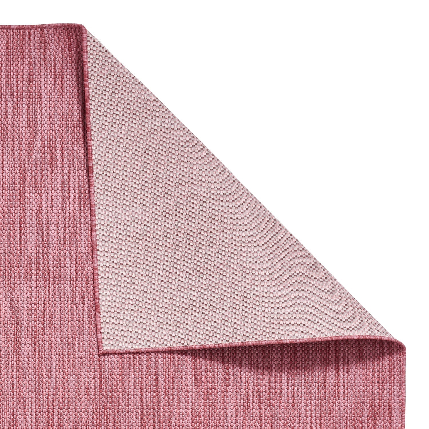 POP Outdoor Red Flat Weave Plain Rug