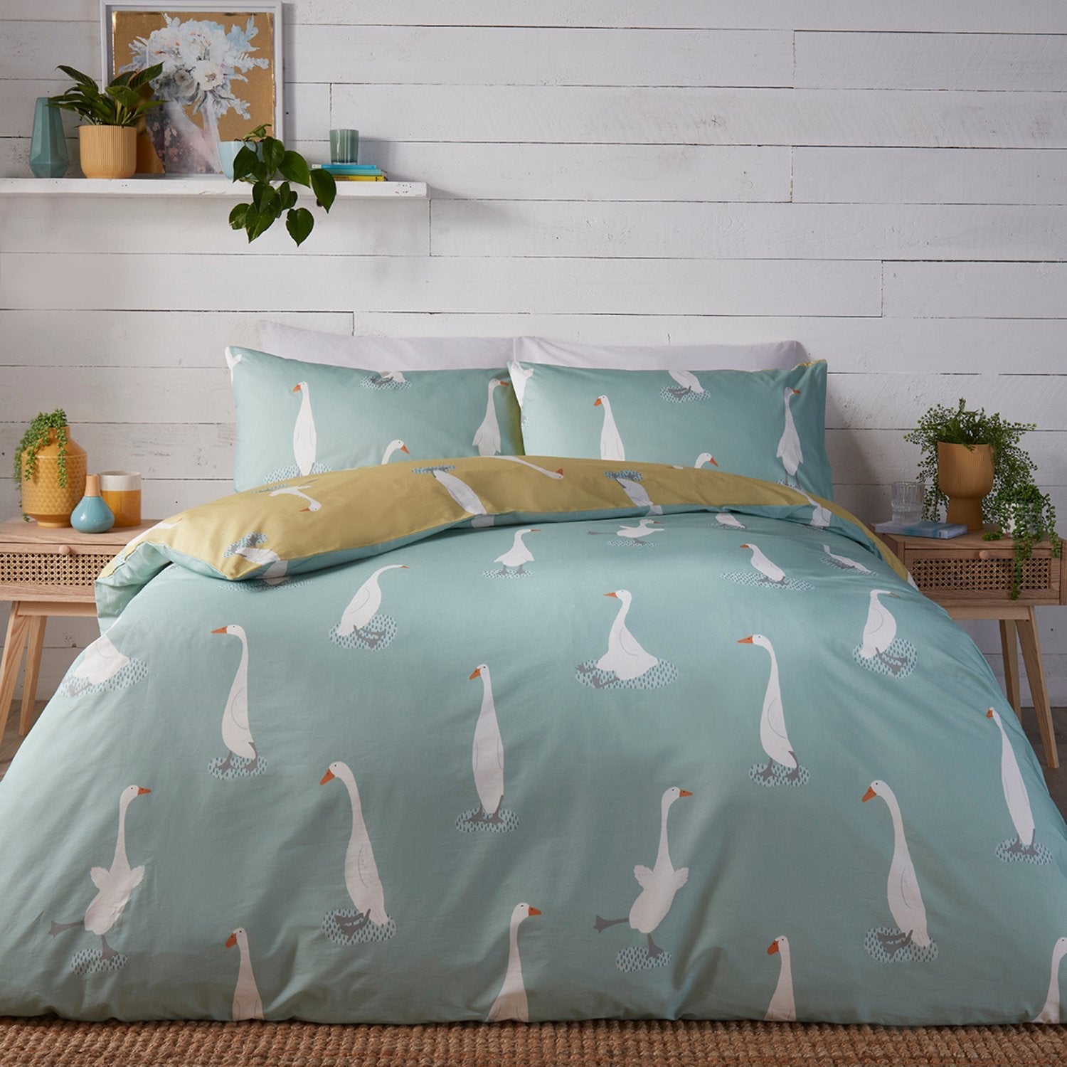 Puddles The Duck Yellow Duvet Set