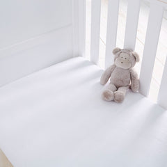 Silentnight Safe Nights White 100% Cotton Baby Fitted Sheet (2 Pack)