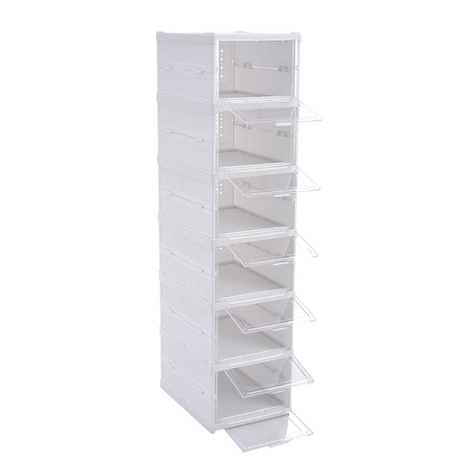 Foldable Shoe Storage 6-Tier White Box Unit