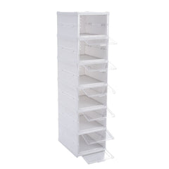 Foldable Shoe Storage 6-Tier White Box Unit