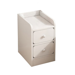 Warm White 2-Drawers Bedside Table