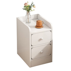 Warm White 2-Drawers Bedside Table