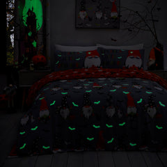 Scary Gonks Glow in the Dark Grey Reversible Duvet Set
