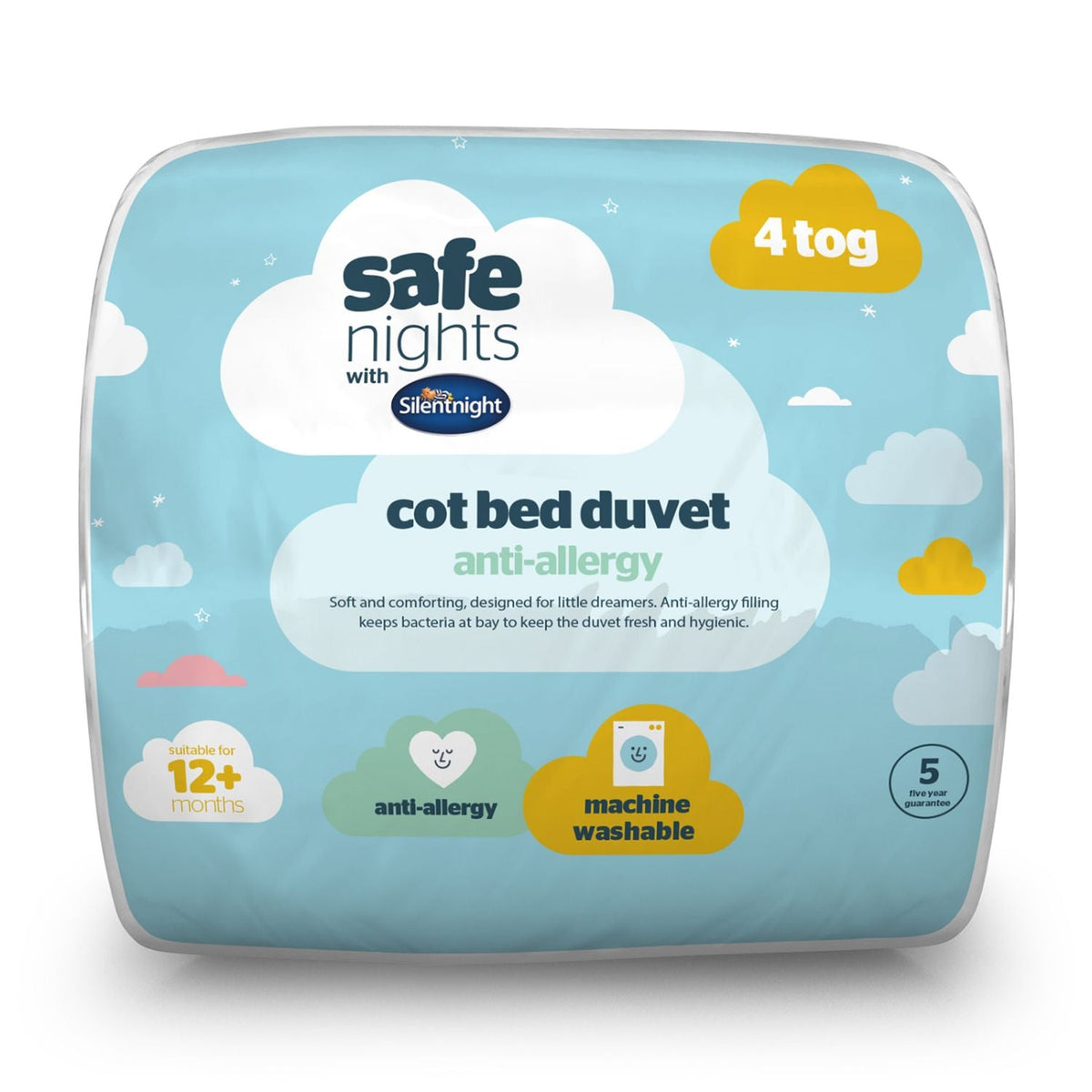 Silentnight Safe Nights Anti Allergy Cot Bed 4 Tog Duvet