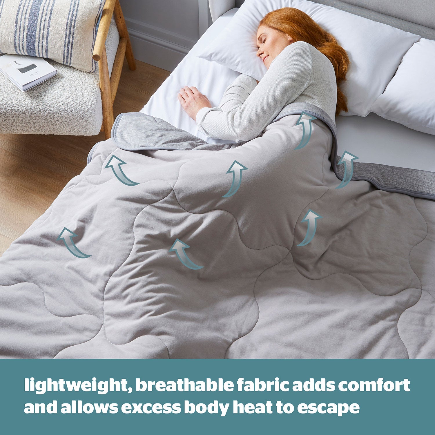 Silentnight Restore Grey Cooling Throw