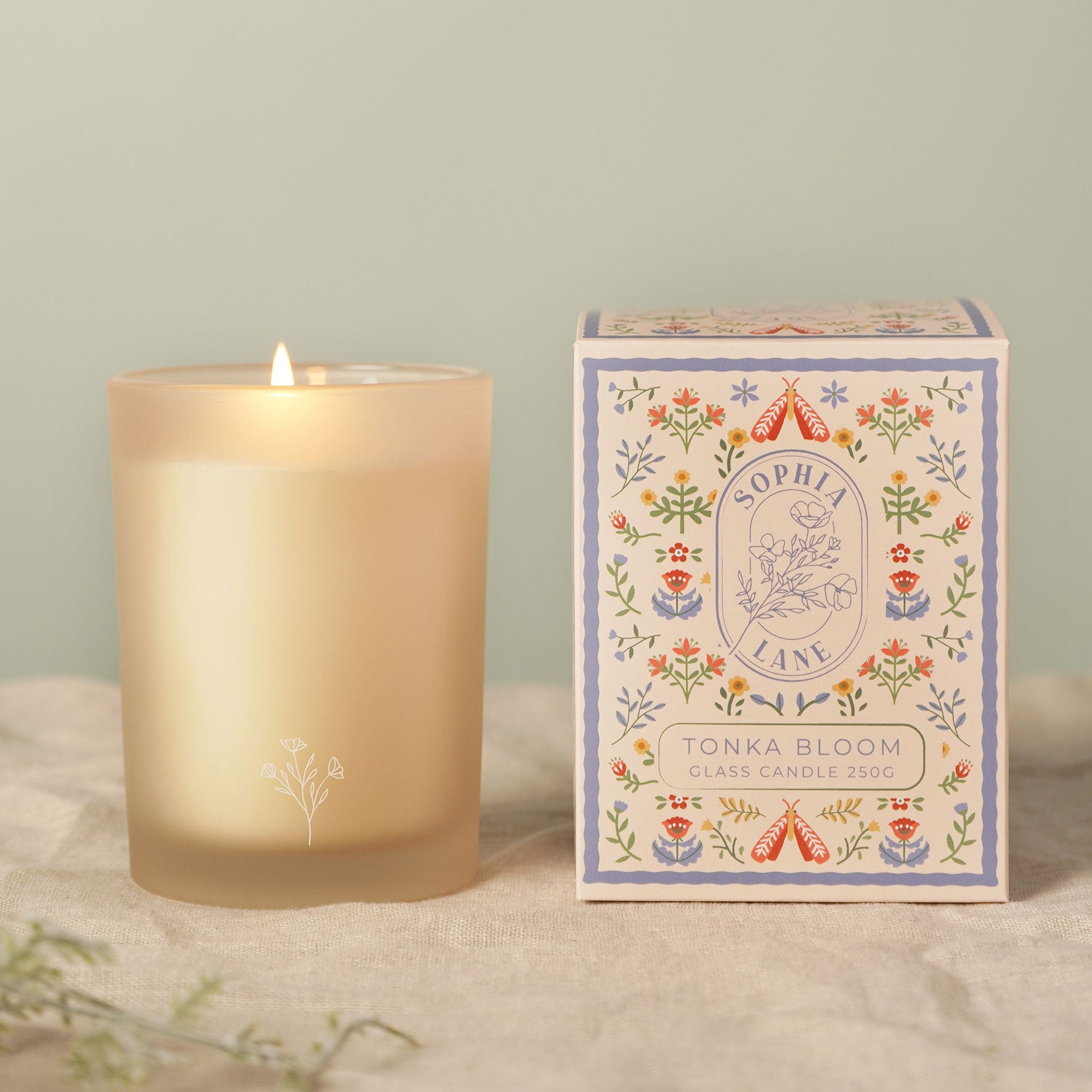 Sophia Lane Tonka Bloom Floral Candle 250g