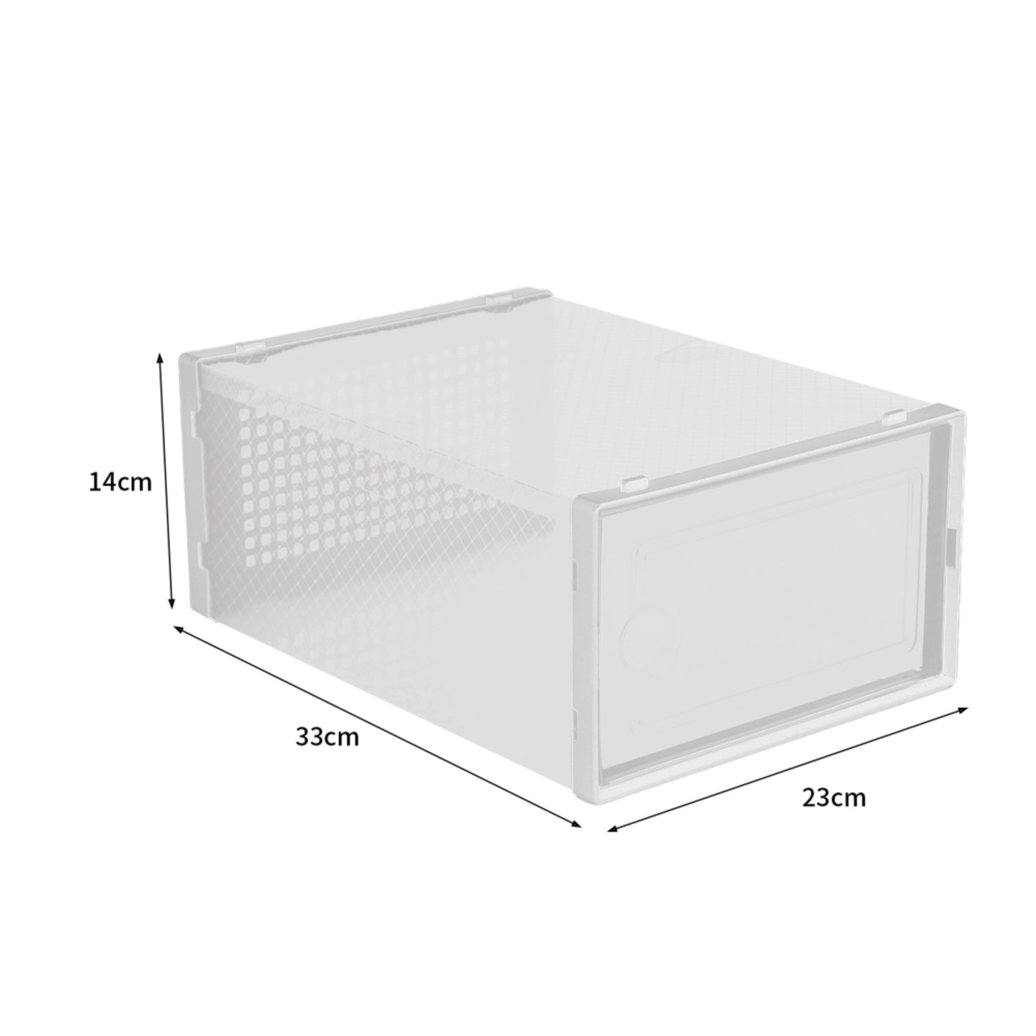 12-Piece White Stackable Plastic Shoe Organiser
