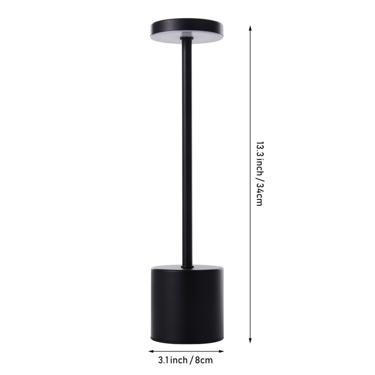 LED Black Touch Table Lamp