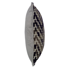 San Remo Purple Velvet Geometric Cushion Cover (45cm x 45cm)