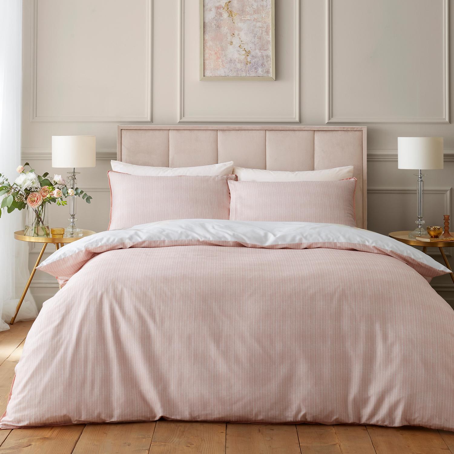 Mia Floral Blooms Natural Cotton Sateen Duvet Set