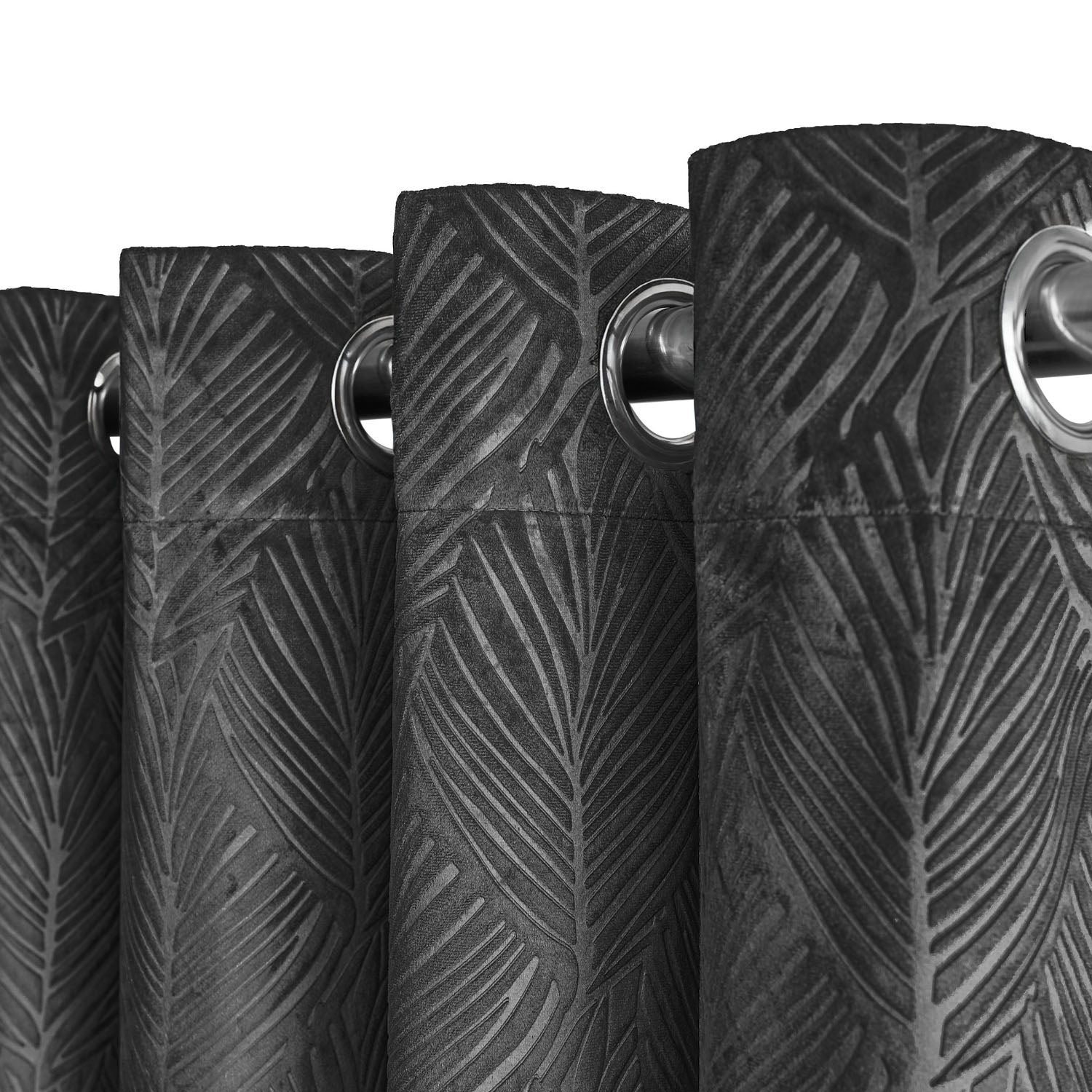 Twilight Charcoal Velvet Door Curtain
