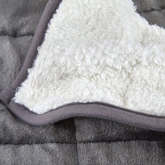 Sherpa Fleece Grey Weighted Blanket