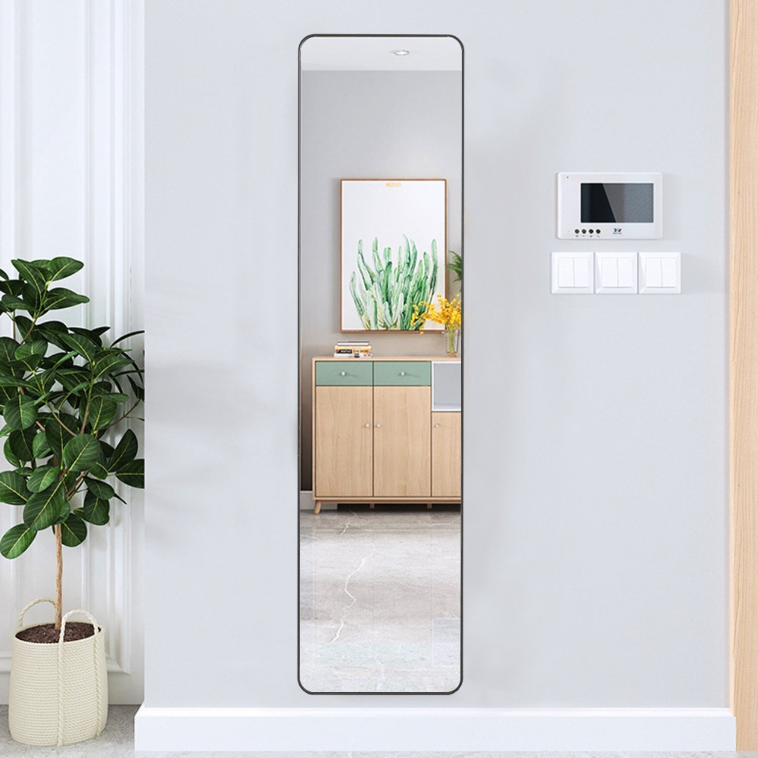 Black Full Length Floor Mirror