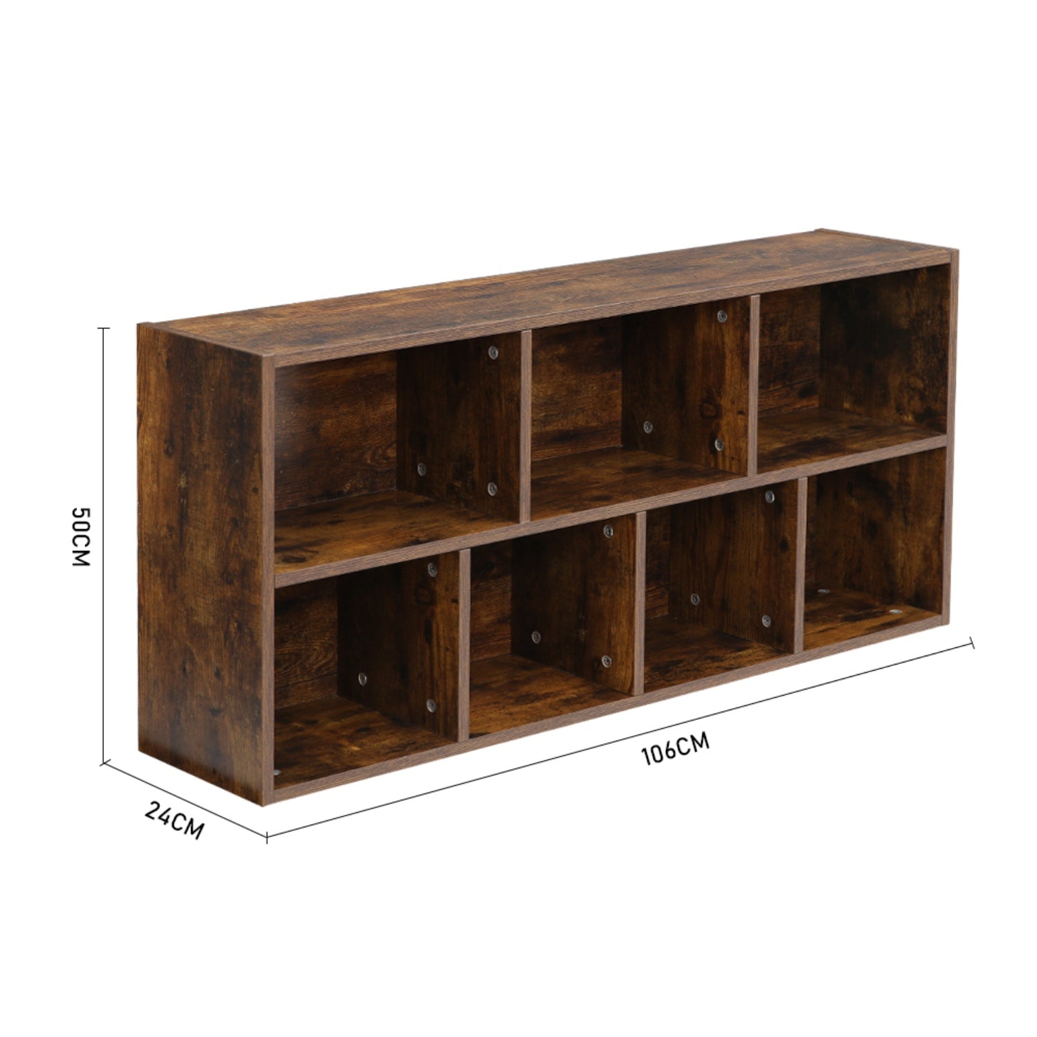 Retro 7-Cube Bookcase Storage Unit