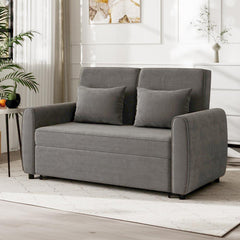 Convertible Pull Out 2 Seater Sofa Bed with Reclining Backrest