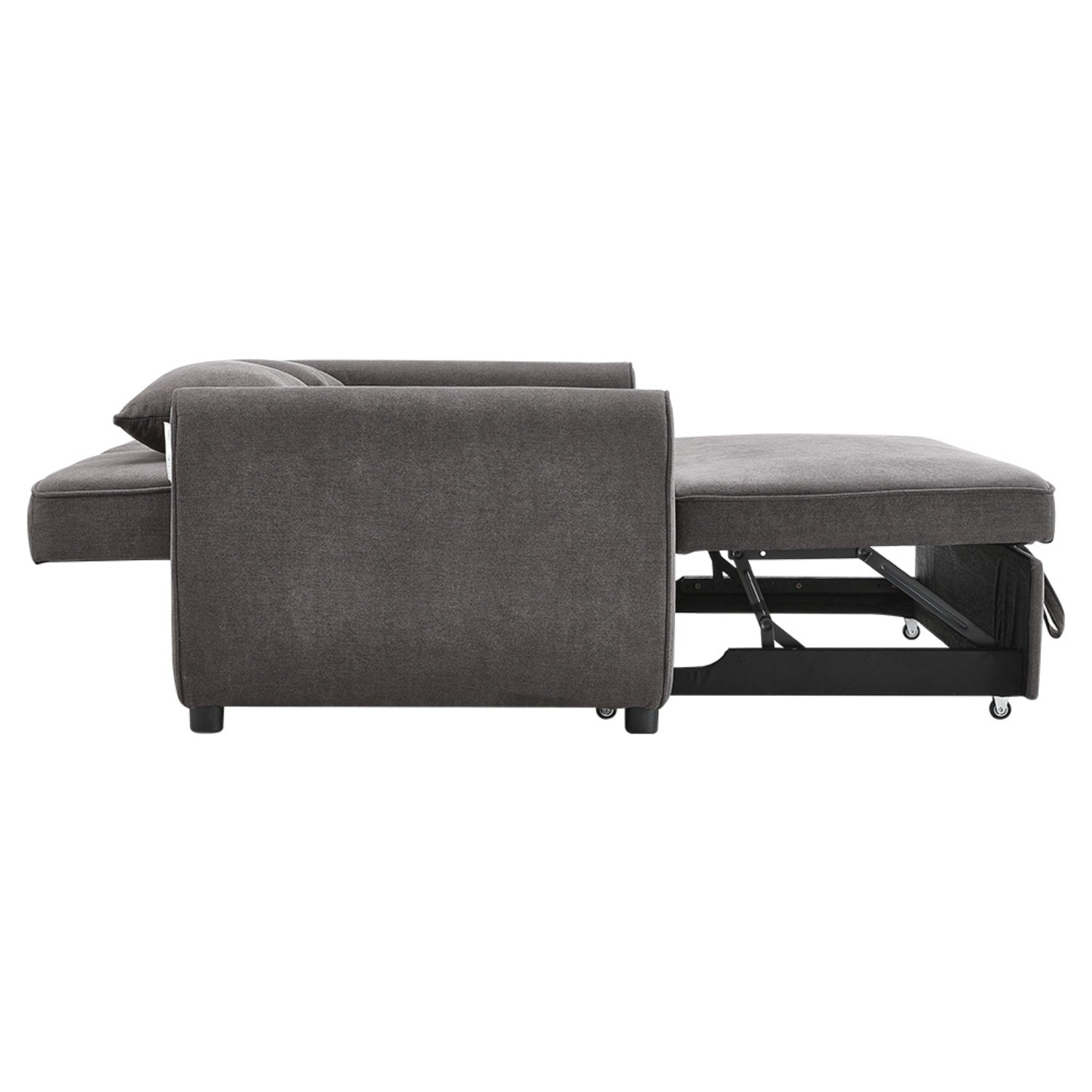 Convertible Pull Out 2 Seater Sofa Bed with Reclining Backrest