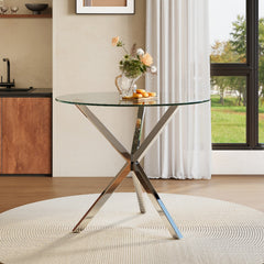 Round Tempered Glass Coffee Table