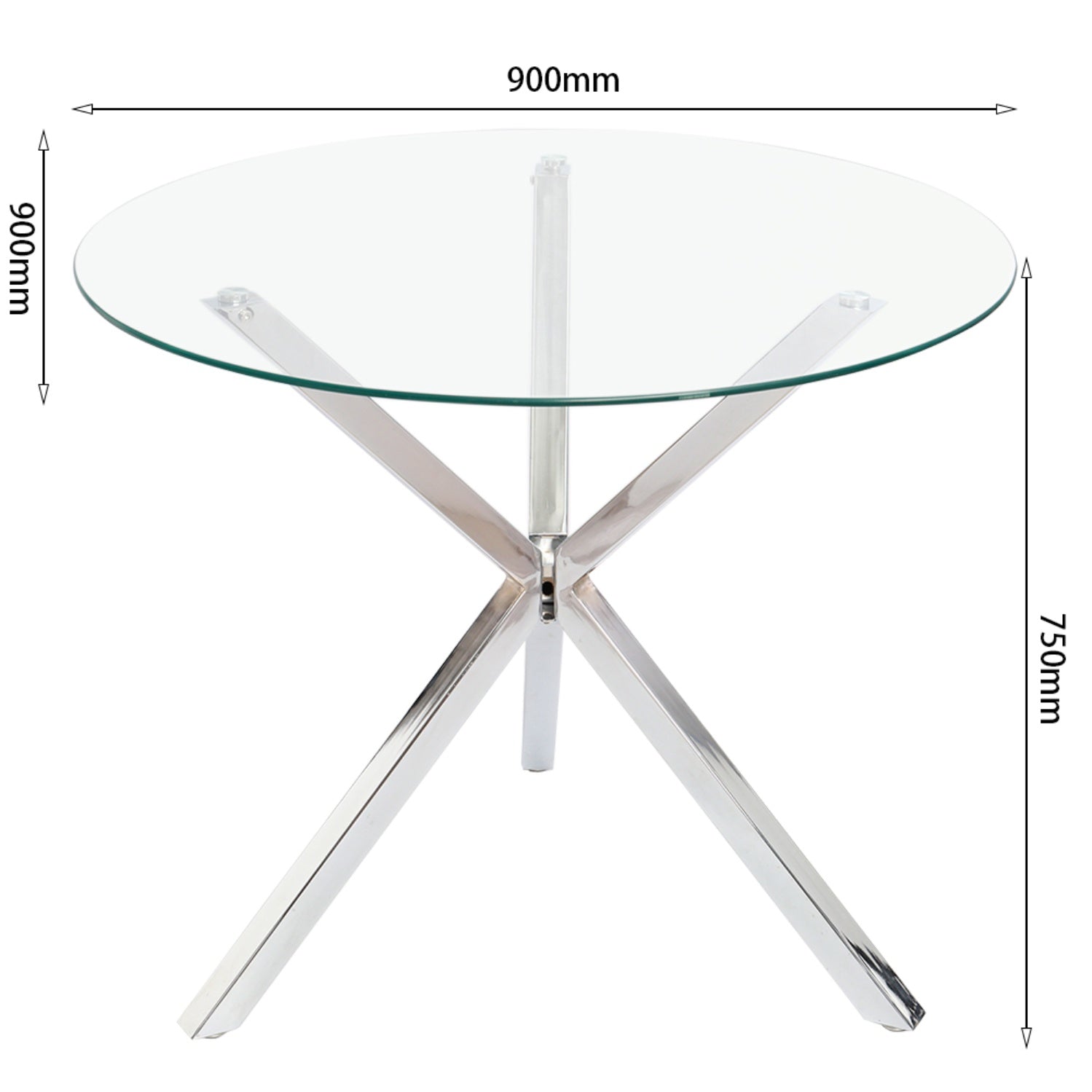Round Tempered Glass Coffee Table