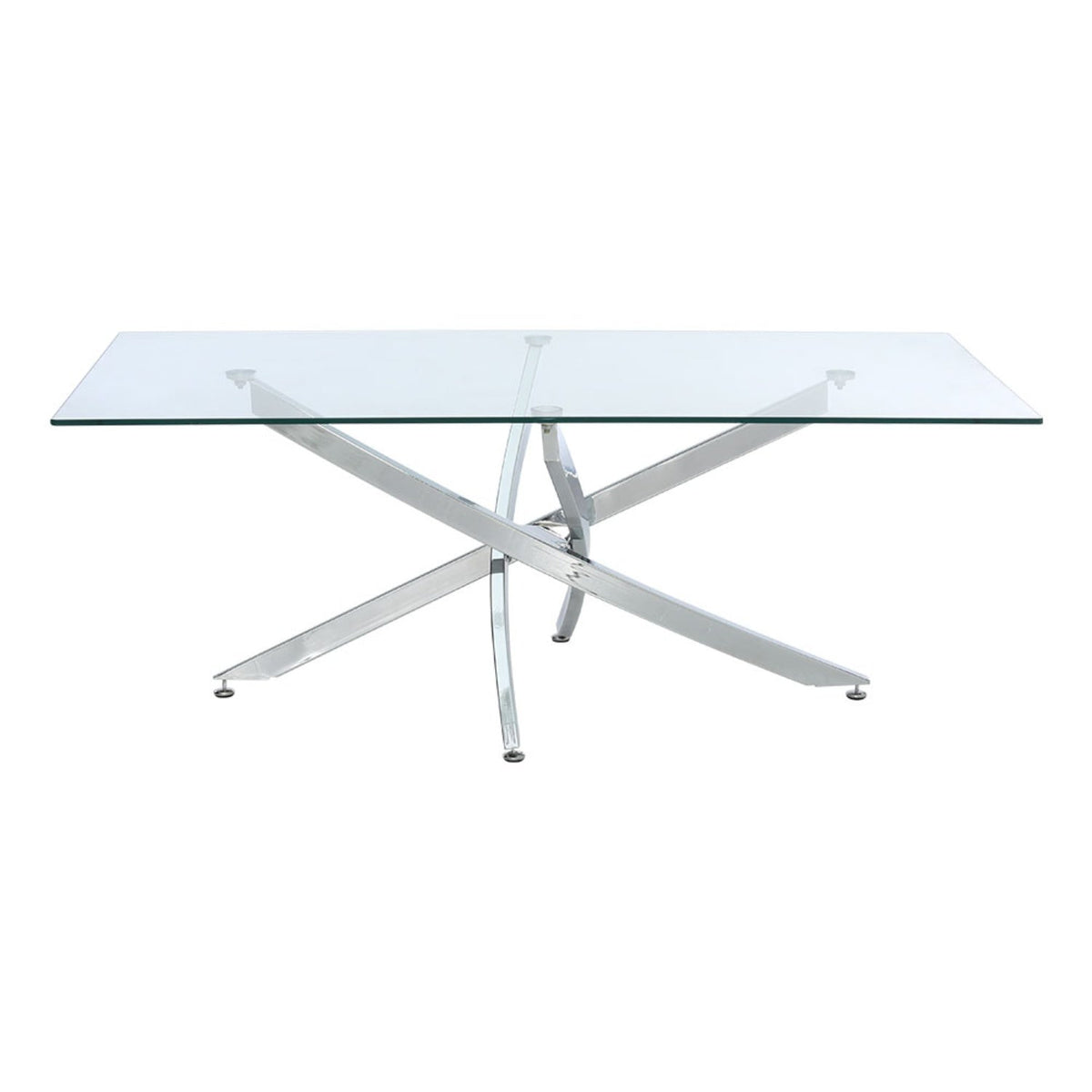 Rectangular Tempered Glass End Table