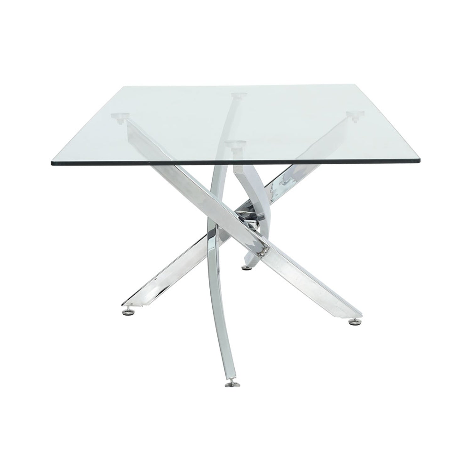 Rectangular Tempered Glass End Table