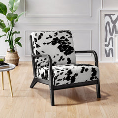 Black & White Dalmatian Spotted Velvet Armchair