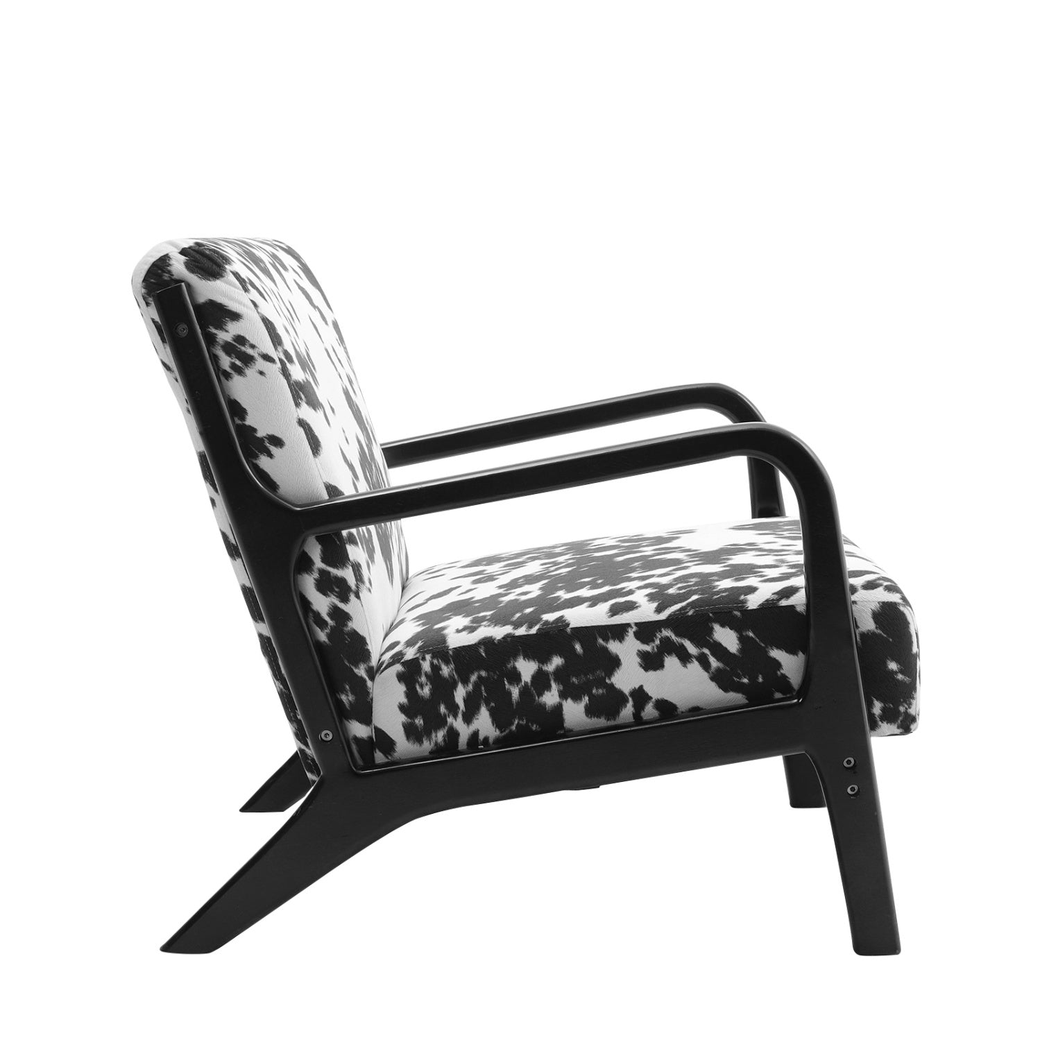 Black & White Dalmatian Spotted Velvet Armchair