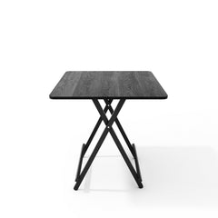 Square Black 4-Seater Folding Dining Table