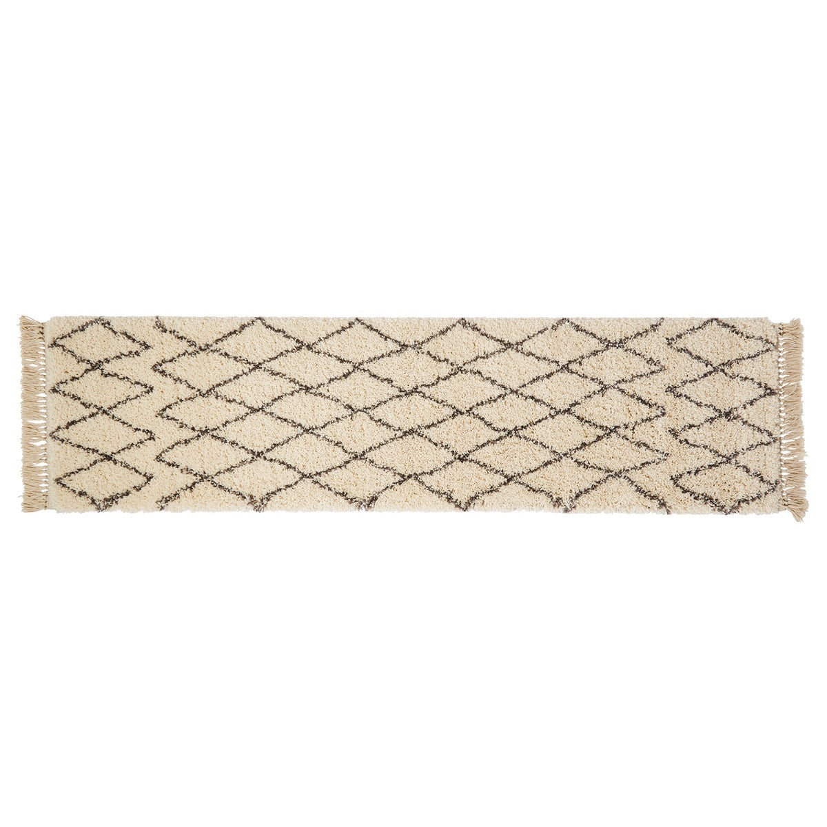 Boho Cream and Grey Runner (60cm x 230cm)