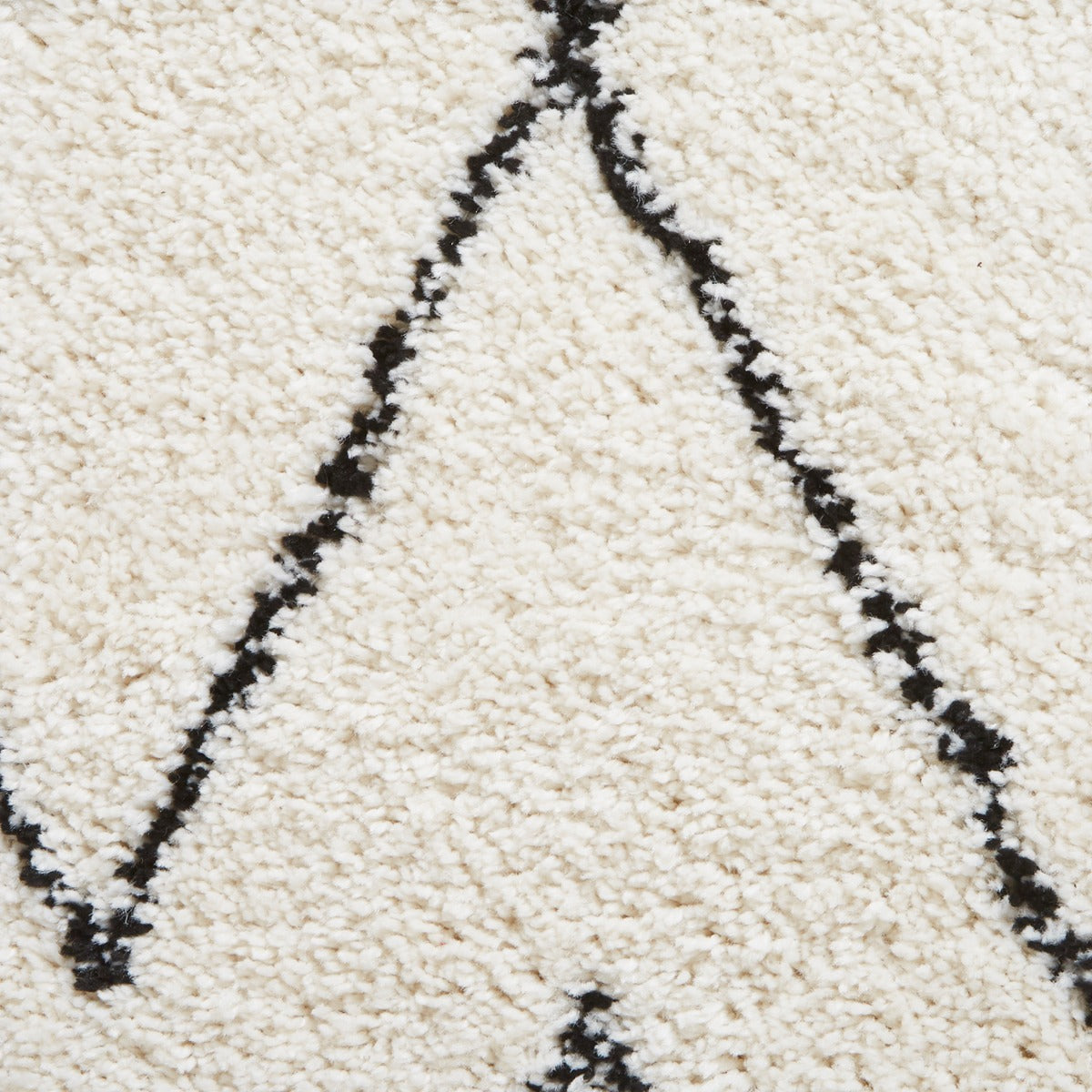 Boho White and Black Rug