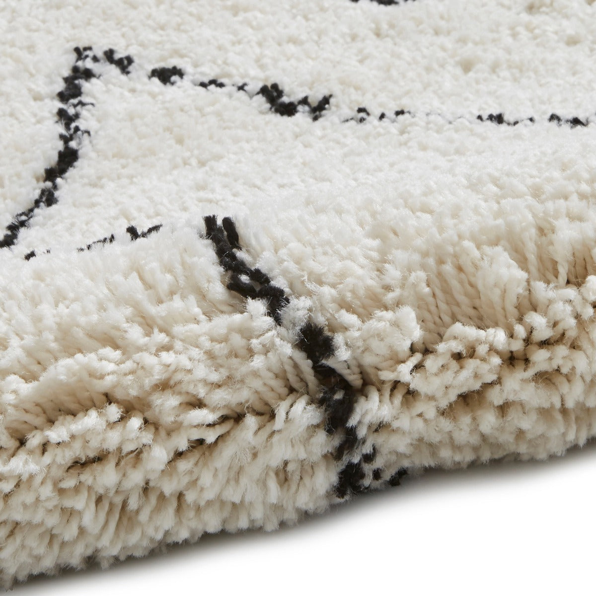 Boho White and Black Rug