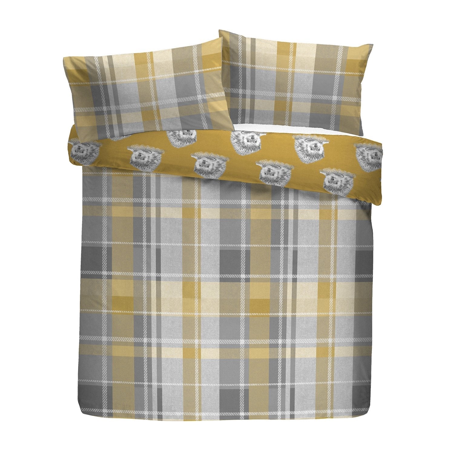 Colville Check Ochre Brushed Cotton Duvet Set