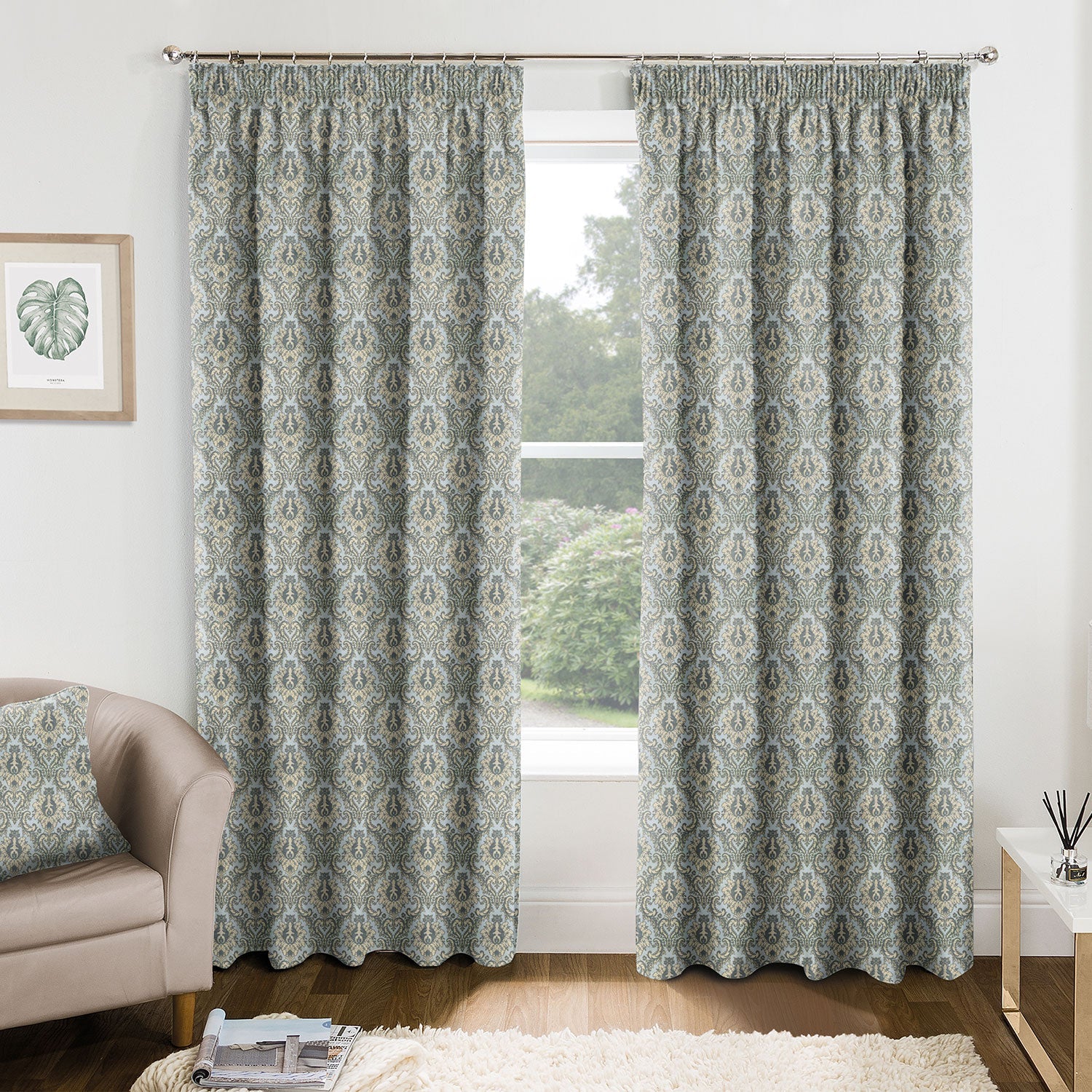 Tegola Duck Egg Made to Measure Curtains