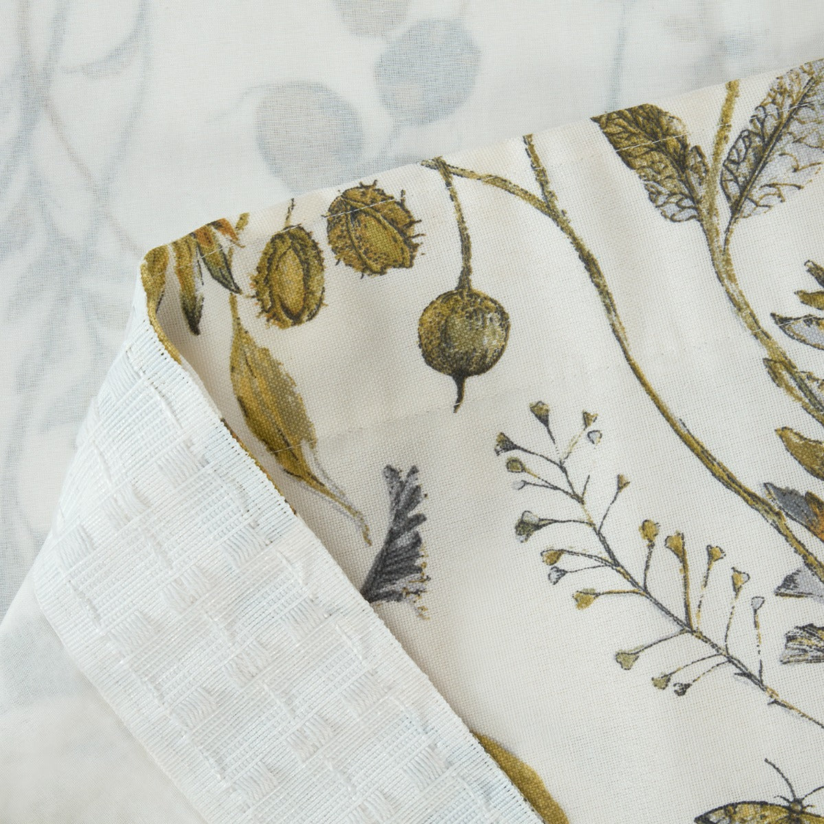 Grove Fennel Green Pencil Pleat Curtains