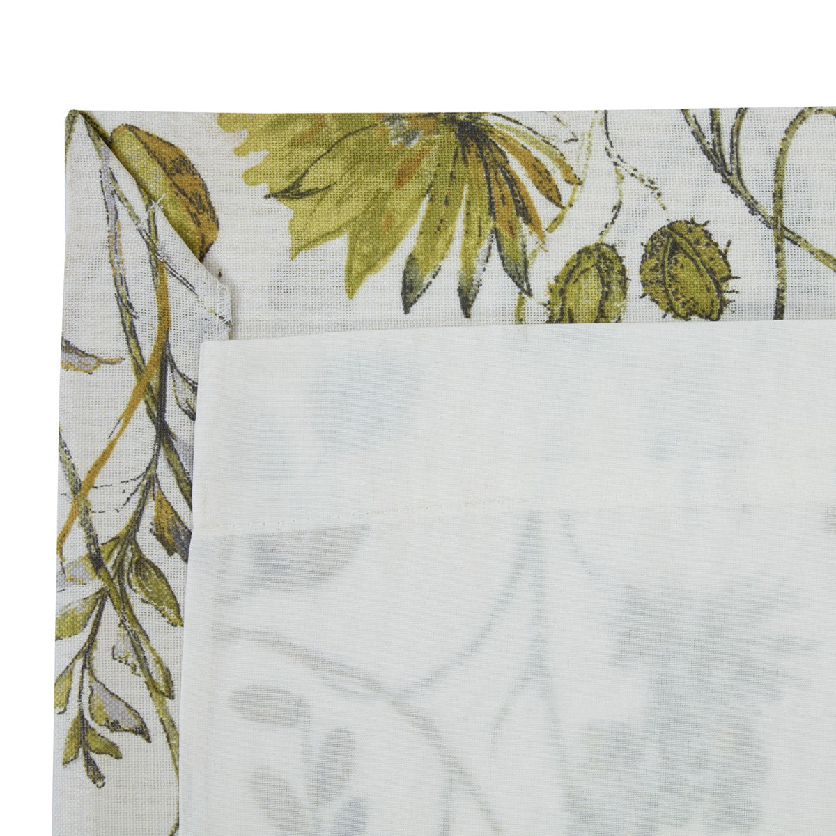 Grove Fennel Green Pencil Pleat Curtains