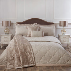 Paisley Natural Jacquard Bedspread (260cm x 260cm)