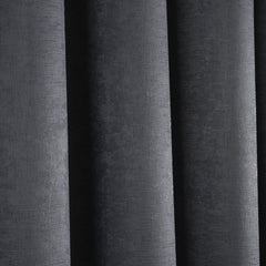Strata Charcoal Grey Dim Out Eyelet Curtains